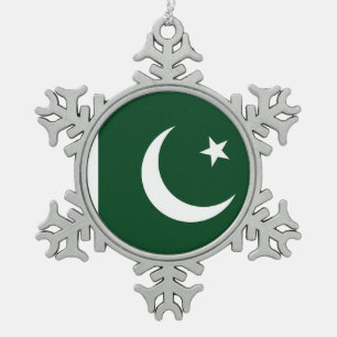 Ornement Flocon De Neige Un drapeau pakistanais ornement de flocs de neige