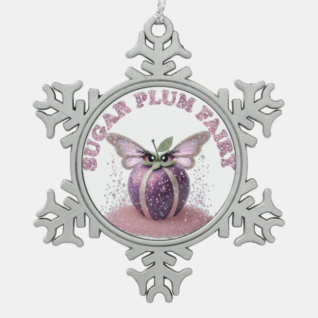 Ornement Flocon De Neige Une Fée Sucre Plum (Devant)