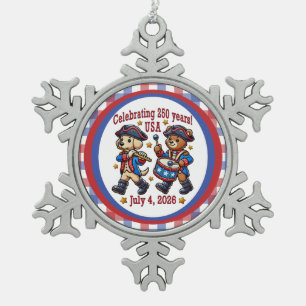 Ornement Flocon De Neige USA 250th Anniversary Souvenir - Patriotique
