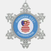 USA Angel Red Hair Hanoukka Drapeau personnalisé