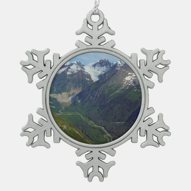 Ornement Flocon De Neige Vallée glaciaire alaskienne (Devant)