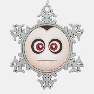 Ornement Flocon De Neige Vampire mignon Halloween Emoji de Lil