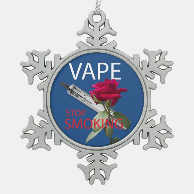 Ornement Flocon De Neige Vape. Arrêtez de fumer (Devant)