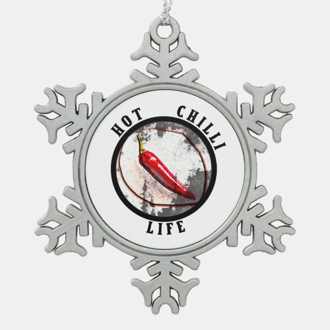 Ornement Flocon De Neige Vie chili chaude (Devant)