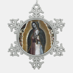 Ornement Flocon De Neige Vierge de Guadalupe, notre Madame