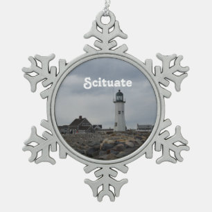 Ornement Flocon De Neige Vieux phare de Scituate