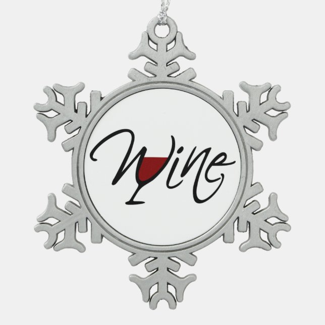 ORNEMENT FLOCON DE NEIGE VIN (Devant)