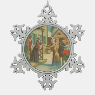 Ornement Flocon De Neige Vintage Noël Accueil