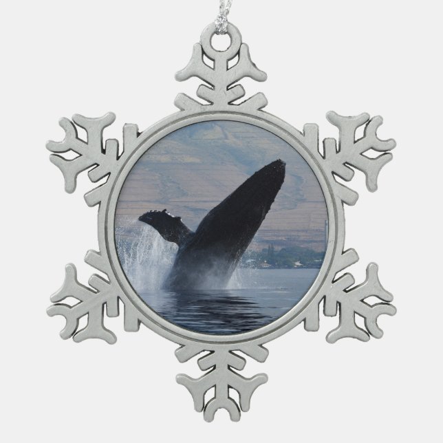 Ornement Flocon De Neige violation de baleine de bosse (Devant)