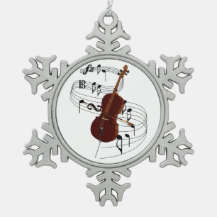 Ornement Flocon De Neige Violoncelle
