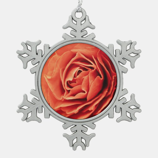 Ornement Flocon De Neige vivant rose (Devant)