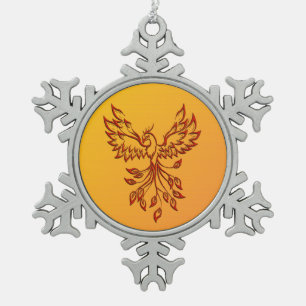 Ornement Flocon De Neige Vol d'un Phoenix