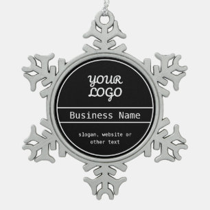 Ornement Flocon De Neige Votre logo   Conception commerciale unique modifia