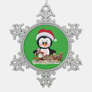 Ornement Flocon De Neige Votre pingouin fait sur commande d'ornement de