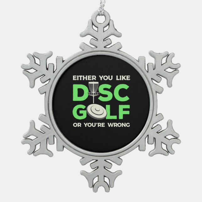 Ornement Flocon De Neige Vous Aimez Disk Golf (Devant)