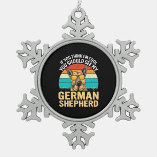 Ornement Flocon De Neige Vous Devriez Voir Mon Berger Allemand