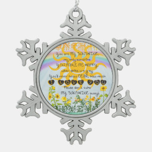 Ornement Flocon De Neige Vous Êtes Mon Soleil