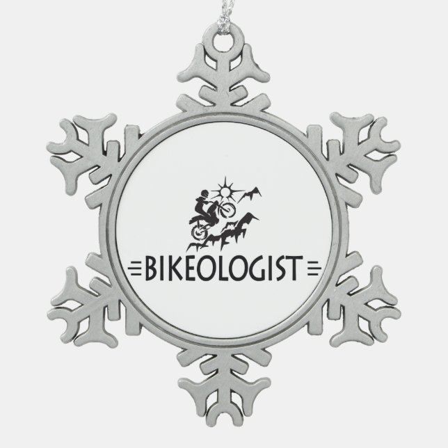 Ornement Flocon De Neige VTT humoristique (Devant)