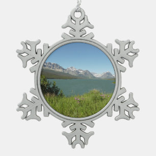 Ornement Flocon De Neige Vue du lac Swiftcurrent au Glacier National Park
