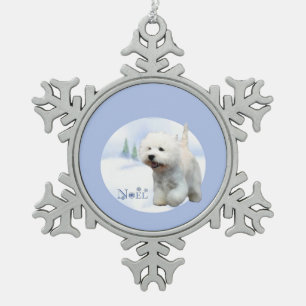 Ornement Flocon De Neige West Highland White Terrier Noel Porte - clé