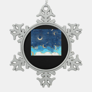 Ornement Flocon De Neige Whimsigoth Nuages Sun Moon Witchy Classic