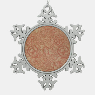 Ornement Flocon De Neige William Morris Fleur de pavot rose Floral