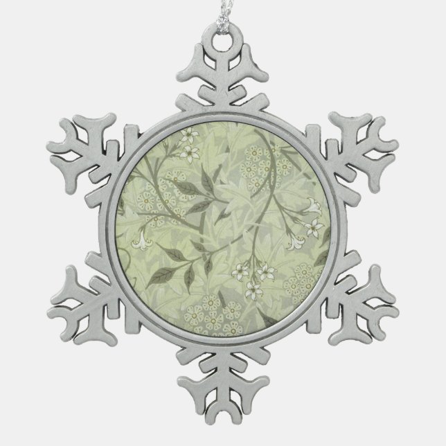 Ornement Flocon De Neige William Morris Jasmine Botanique Antique Vintage (Devant)