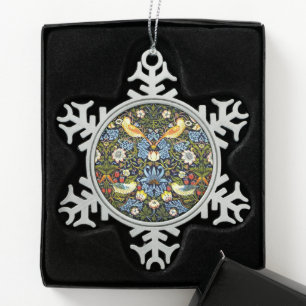 Ornement Flocon De Neige William Morris, Strawberry Thief