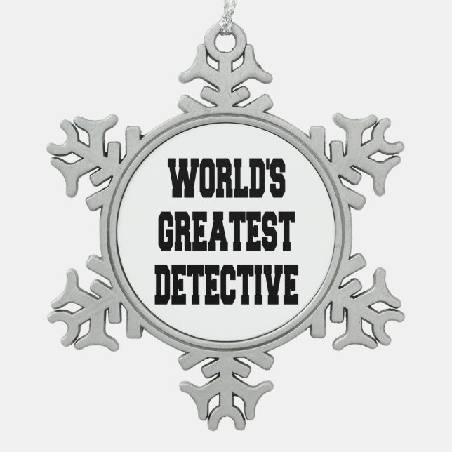 Ornement Flocon De Neige Worlds Greatest Detective (Devant)