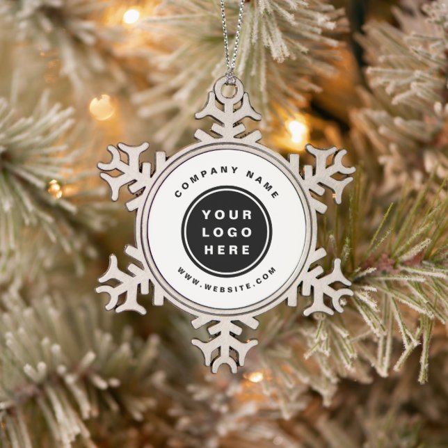 Ornement Flocon De Neige Your Business Logo Promoteur Business Company (Arbre)