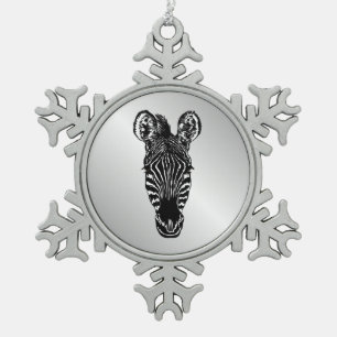 Ornement Flocon De Neige Zebra Head