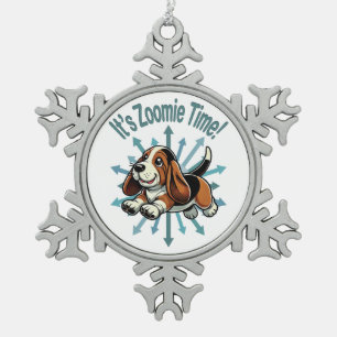 Ornement Flocon De Neige Zoomie Time Basset Hound