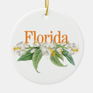Ornement Floride personnalisable avec fleurs orang