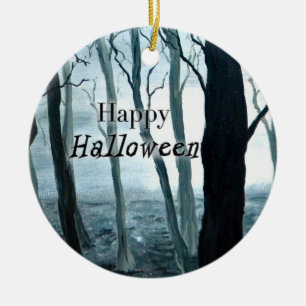 Ornement foncé de Halloween de forêt