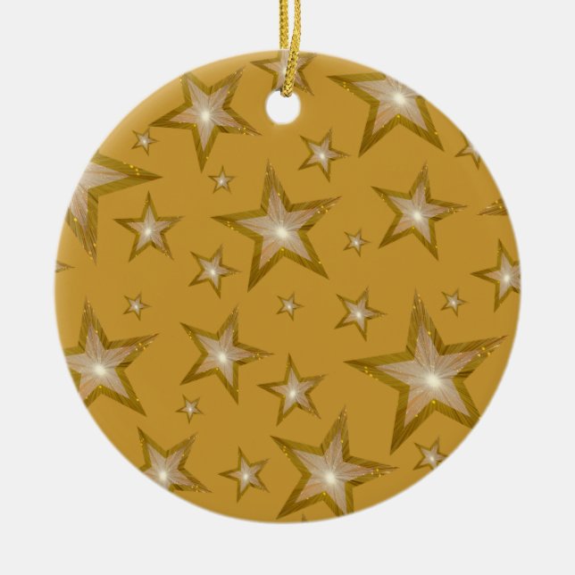 Ornement Gold Stars rond or (Devant)