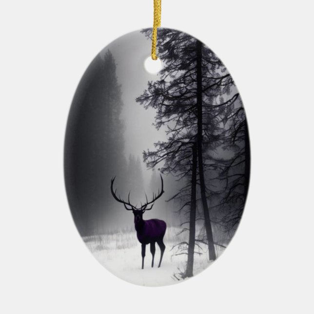 Ornement gothique Elk en Bois (Devant)