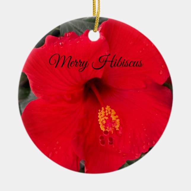 Ornement Hibiscus rouge (Devant)