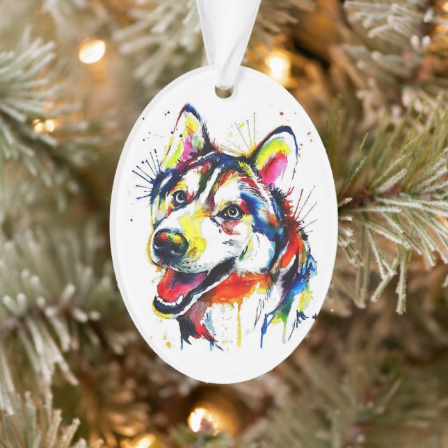 Ornement Husky Lover | Décor de l'arbre de Noël (Arbre)