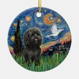 Ornement inspiré de "La Nuit étoilée" avec un Shih