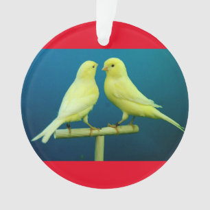 Ornement jaune canari d'arbre de Noël