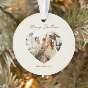 Ornement Joyeux Noël Photo Personnalisée