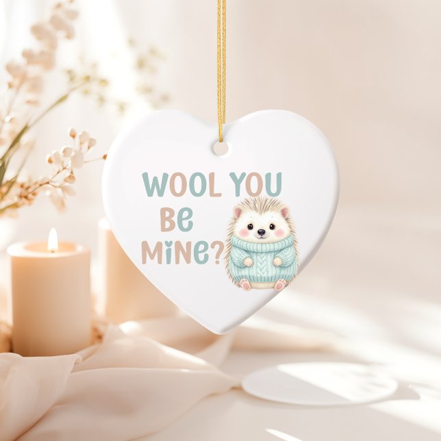 Ornement Laine Tu Seras Mienne  (Wool You Be Mine ornament. )