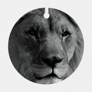 Ornement Lion noir et blanc