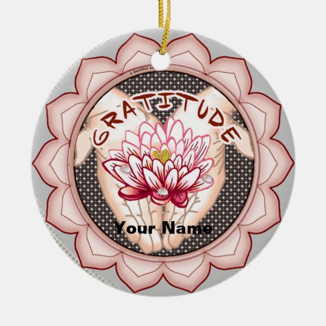 Ornement Lotus Gratitude (Devant)