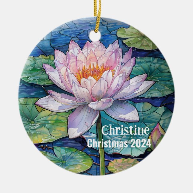 Ornement Lotus Personnalisé (Devant)