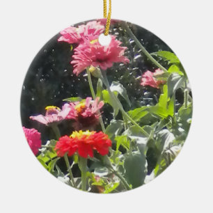 Ornement lumineux de Zinnias