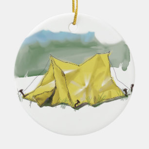 Ornement lunatique de Noël d'illustration de tent