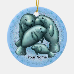 Ornement Manatee Bubbles