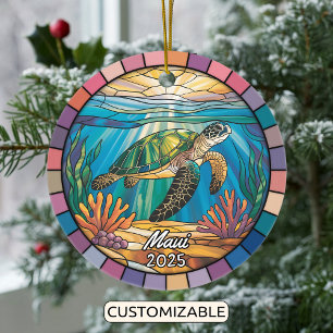 Ornement Maui personnalisé, tortue de mer