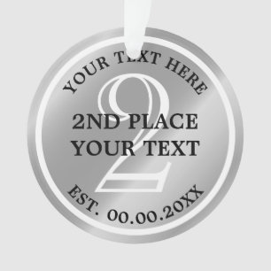 Ornement médaille d'argent pour deuxième place deu